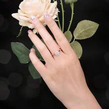 JewelryPalace Classic 0.5-2ct Round Cut Moissanite Solitaire Engagement Rings For Women, 14K White Yellow Rose Gold Plated 925 Sterling Silver Promise Ring, Simulated Diamond Anniversary Rings D-F VVS,RoseGoldPlated7 - 玫瑰金鍍層7 - 查看 6