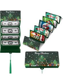 1 Pc Christmas Money Holder Wallet Envelope Christmas Gift Envelope Greeting Card Creative Birthday Folding Cash Holder - Multicolor - View 1
