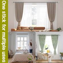 1pc Gold-Color Curtain Rod, Crystal Head Single Rod, Multiple Sizes Available, Suitable For Various Windows, Good Load-Bearing, Easy Installation, Durable, High-Quality Metal Material, Adjustable Length - Silver - View 4