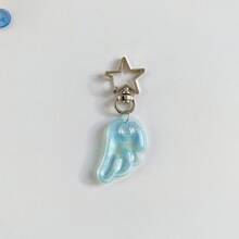 1个韩国独立风可爱天使翅膀星星钥匙扣，可作手机壳、耳机套、包包挂饰，也可作闺蜜礼物 - 彩色 - 查看 3