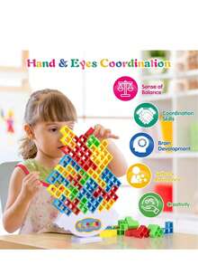 Balancing Stacking Block Game, Entertaining Party Game/Family Game, Suitable For Children, Adults, Friend Groups, Family Game Nights And Parties, Children's Day Gift, June Holiday Gift, Christmas Gift