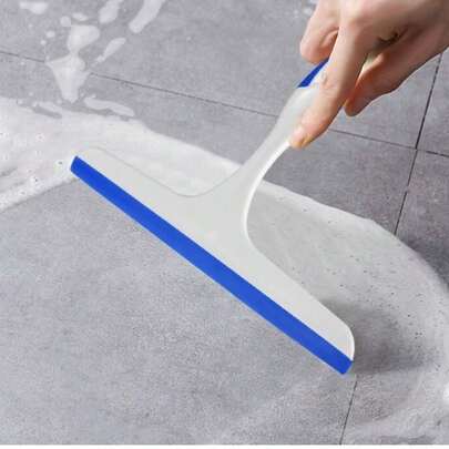 1pcs  Ideal For Home, Office, Hotel Use - Easy-Clean Cleaning Tool, Bathroom Cleaning Tools, Heavy-Duty Bathroom & Window Cleaner With Blade Holder - Non-Slip Grip, For Shower, Mirror, Car Glass, Floors - Household Essentials, Window Cleaner
