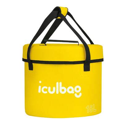  Iculbag 15-Liter Foldable Bucket With Lid Fishing Bucket, Car Wash Bucket Outdoor Fishing Tool, Sink, Portable Foot Soaking Bucket Camping Picnic Bucket Suitable For Various Outdoor Activities