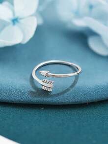 1pc High-End Women's Silver Bow & Arrow Design Toe Ring, Luxury Exquisite Jewelry Gift - Advanced Bow and Arrow - View 3