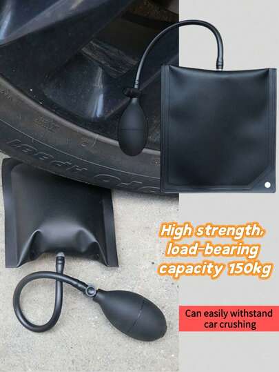 1个汽车维修工具充气气囊 - 可调节门窗安装气垫，汽车车门维修气垫紧急开锁工具套装，多用途汽车及家居维修工具，承重高达150公斤，适合快速精准定位，经久耐用，易于使用，用于安装或维修门窗，轻便易携设计，紧急维修汽车车门气囊
