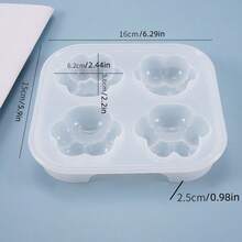1pc Square Silicone Mold For DIY Jewelry Making, Cat Paw Shaped