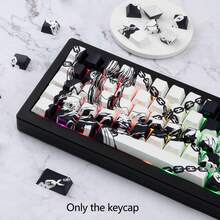 Teclas PBT, Teclas con perfil CHERRY, Juego de teclas, Transferencia que se ajusta a interruptores MX y espacio de 6.25U, Teclas para teclado, No se incluye el teclado, solo el juego de teclas. - CEREZA - Ver 9