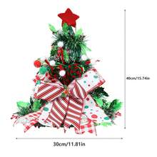 Adorno navideño para la punta del árbol: Sombrero metálico con oropel y lazo. Ideal para decorar el hogar. - Multicolor - Ver 3