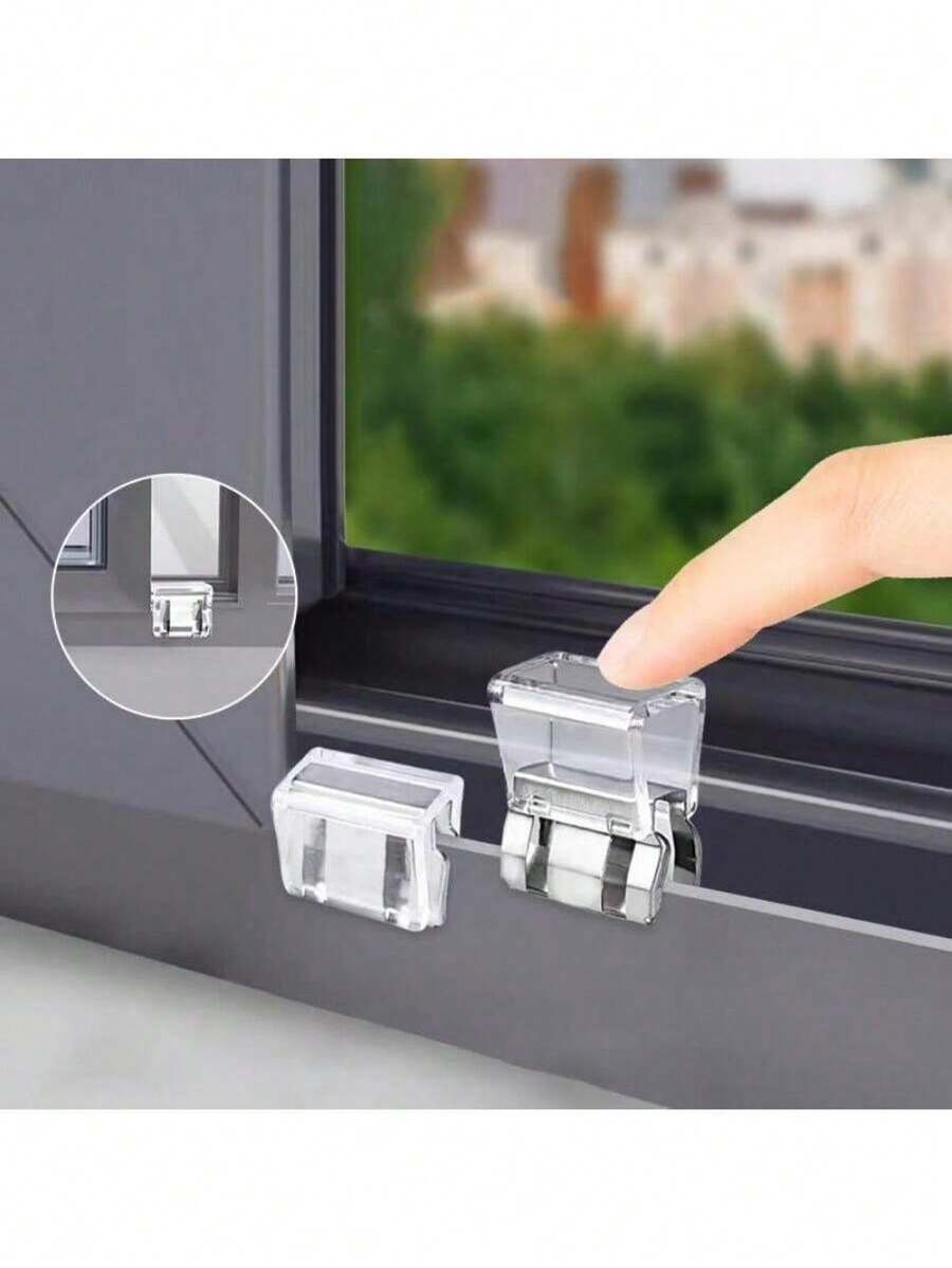 6-Piece Heavy-Duty Sliding Window Lock, Screen Fixing Clip, Window Rail ...