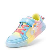 Toddler/Little Kids Rainbow Storybook Sneakers Casual Walking Sneakers Hook Loop School Shoes - 藍色 - 查看 7