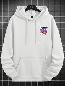 Freizeitbequemer Herren-Hoodie - Baumwoll-Polyester-Mischgewebe, geeignet für Herbst und Winter - Weiss - Übersicht 3