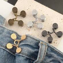 2件套牛仔裤束腰魔法工具，裤子收腰魔法工具，束腰纽扣，一款能让你的腰围变小的魔法工具（即使你的腰围很大）。