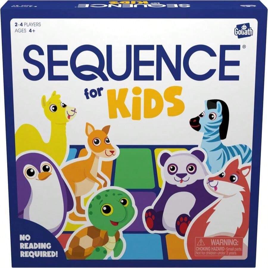 SEQUENCE For Kids -- The 'No Reading Required' Strategy Game By Jax And Goliath, Multi Color, 11 Inches (2-4 Players) (Packaging May Vary) - 白色 - 查看 1