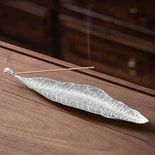 Golden Small Bodhi Leaf Incense Holder - Exquisite Aromatherapy Ornament With Space-Saving Horizontal Design For Household Indoor Use - Inspired By Traditional Japanese Style, Compact And Beautiful Gifts Birthday Graduation