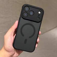 Compatible  16/15/14/13/12 Pro Max Plus Magnetic Macaron Phone Case, Shockproof Protection, Classic Mixed Transparent Phone Case - màu đen - Xem 5