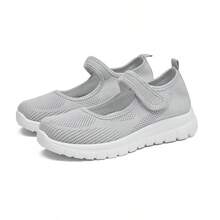 Meijile Women's Sock Tennis Shoes, Women's Slip-On And Lace-Free Sneakers, Comfortable Casual Shoes With Soft Sole 213 - 灰色的 - 查看 13