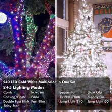 240LED 88Ft Connectable String Lights Indoor Outdoor Wire Warm White Lights Twinkle Fairy In With Timer Bedroom Classroom Wedding Tree Patio Decor - Cold White⇋Multicolor + 240LED - View 5