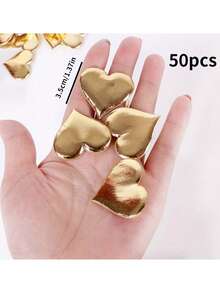 50 hạt kim tuyến xốp 3D hình trái tim màu vàng, có thể rắc cùng với giấy màu vàng, bạc, đỏ và các màu khác. Thích hợp cho đám cưới, tiệc tùng, ngày Valentine, rắc cánh hoa, đồ dùng trang trí tiệc, trang trí bàn tiệc và các dịp lễ hội. - Nhiều màu - Xem 10