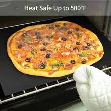 3 Set Nonstick Oven Liner Bottom Of, 16x20 Inch Thick Heavy Duty Oven Liner, Reusable BBQ Grill, Easy To Clean Barbecue Grilling - Black - View 6