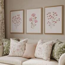 1/3 tấm áp phích vải bố in hoa thực vật Boho không khung, tranh treo tường nghệ thuật hoa hồng, phong cách tối giản, trang trí thẩm mỹ cho phòng trẻ em, căn hộ, phòng khách, phòng ngủ, trang trí nhà hiện đại - Nhiều màu - Xem 4