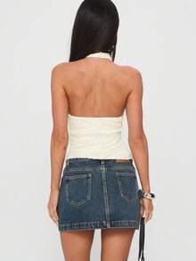 Sexy Fashionable Versatile Solid Color Lace Patchwork Camisole Top, New Arrival Spring/Summer Women Vacation Outfit Casual White - White - View 5