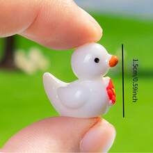 8/20/30/50个迷你树脂鸭，小动物，微型花卉鸭摆件，适用于家居装饰、微型花园、家居景观、水族箱工艺品、派对装饰（颜色随机） - 彩色 - 查看 6