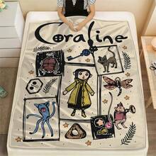 GEL HUT MUN 1pc Cartoon Animal Patchwork Pattern Flannel Blanket, Suitable For Home, Room Decor, Picnic, Travel, A Fluffy Throw Blanket And Casual Blanket, Great Gift For Friends, Family, Yourself, Daily, Holiday, Birthday, Halloween, All Seasons. Pink Christmas, Christmas Decor Blanket, Gift For Boyfriend, Christmas Gift, Personalized Blanket - Navy Blue - View 11