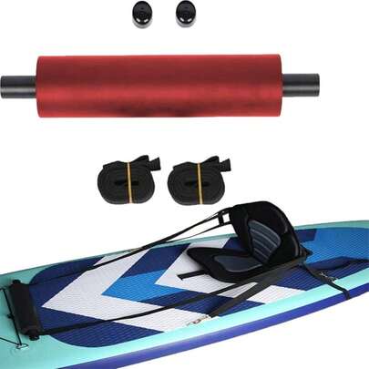 Kayak Foot Braces,Cushion Pedal For Kayak,Foot Rest Peg With 2 Straps For Kayak Boat Black