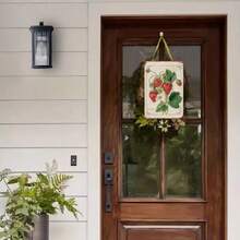 [Retro Appeal] Vintage Strawberry And Floral Metal Tin Sign - Rustic Wall Art For Kitchen, Pantry, Bedroom, Or Garden Decor, 8x12 Inches, Garden Decoration | Rustic Decor | Detailed Illustration, Kitchen Wall Decor, 2D, Perfect For Room Decor - Multicolor - View 5