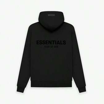  Essentials Autumn Winter Hoodie 'Dark Oatmeal' Loose Drop Shoulder Hooded Women/Men Sweatshirt, Vintage Flocking Craftsmanship Combined With Modern Men Breathable Technology, Warm Cotton Flocking
