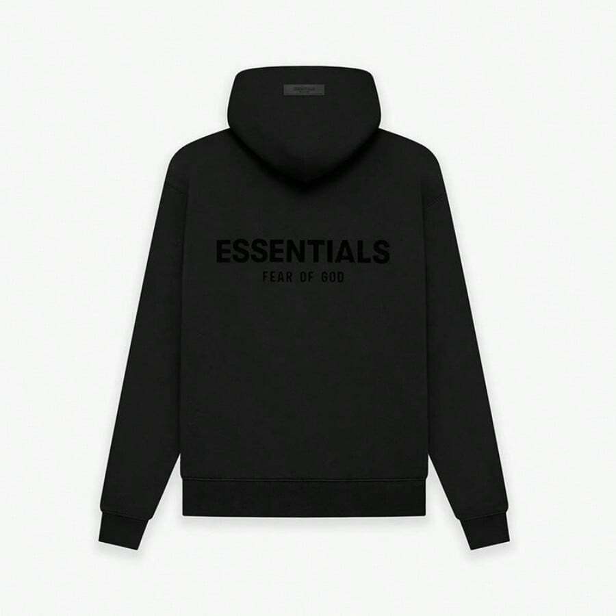 Essentials Autumn Winter Hoodie 'Dark Oatmeal' Loose Drop Shoulder Hooded Women/Men Sweatshirt, Vintage Flocking Craftsmanship Combined With Modern Men Breathable Technology, Warm Cotton Flocking - XE LIMO KÉO DÀI - Xem 1