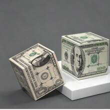 1张美元纸币图案3x3青年文化创意礼品，减压益智 - 彩色 - 查看 4