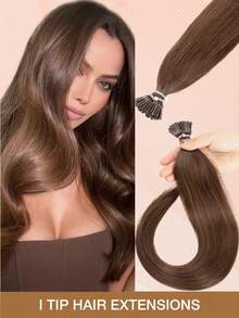 30克，50片，I型接发，真人发，12-22英寸，易于造型，冷融合预粘合接发，Remy天然发，持久不掉发，柔软自然，I型接发便携小巧，方便旅行和补妆，浪漫的长度和蓬松度，角色扮演和日常时尚造型必备假发，情人节佳品