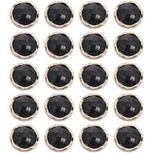 20 Botones De PláStico Negro Para Ropa De Mujer Botones Elegantes Para Abrigos SuéTeres Y Pijamas DiseñO Floral Decorativo FáCil De Usar(default) - Multicolor - Ver 2