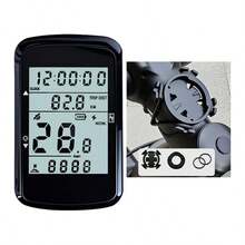 Velocímetro Inalámbrico Via Gps Para Bicicleta Bici Moto Eléctrica Scooter Cuentakilometros Odómetro Para Ciclismo Sin Cables Recargable - Negro - Ver 4