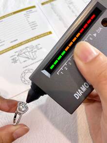 1pc 1ct-2ct Heart-Shaped Openwork Moissanite Wedding Ring, 925 Sterling Silver, Exquisite And Stylish Engagement Ring, Promise Ring, Anniversary Ring, Delicate Ladies' Jewelry Gift, Christmas Gift - Silver - View 9