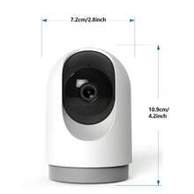 PANDA Z3室内安防摄像头，2.4G WIFI蓝牙移动侦测，婴儿/宠物监视器，4MP高清AI智能无线摄像头，报警推送，双向语音，兼容Alexa - 白色 - 查看 2