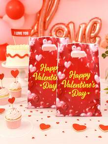 10/25/50 túi quà nhựa hình trái tim, thích hợp để trang trí Ngày Valentine, đựng kẹo, quà tặng đồ ăn nhẹ nhỏ, quà tặng tự làm cho đám cưới, trang trí nhà cửa, trang trí bàn làm việc, quà tặng tiệc Ngày Valentine, trang trí bao bì quà tặng tiệc Ngày Valentine - Trái tim ngày lễ tình nhân - Xem 3