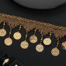 1Yard Gold Pendant Lace Ribbon Trims For Stage Performance 8cm Party Cosplay Wedding Clothes DIY Sewing Garments Accessories - Multicolor - View 2