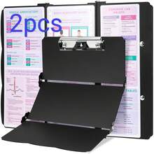 护理专用折叠写字板：带护理参考表的折叠写字板，口袋大小，三折设计，适合护理学生使用
