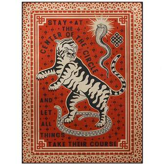 1 Stück Teppich mit Tiger- und Schlangenmuster, Wohnzimmer Bodenbelag