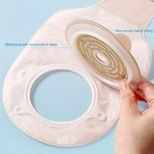15PCS Colostomy Bags, Two Piece Drainable Pouches With Closure, Max Cut 70mm Ostomy Supplies For Ileostomy Stoma Care, 10pcs Bags+ 5pcs Skin Barriers - 10+5 - View 5