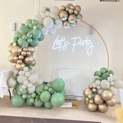 135pcs Green Beige Balloon Garland Arch Kit Baby Shower Party Decorations Balloons Boy Birthday Christening Baptism Wedding Decor Backdrop