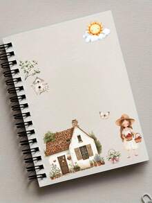 3张春夏田园风农场花卉动物DIY UV DTF转印贴纸，适用于工艺品、手账、玻璃杯、咖啡杯、瓶子、花瓶、笔记本电脑、手机壳、贺卡贴纸、插画、剪贴簿、装饰转印贴纸、家居装饰，6.8厘米 - 彩色 - 查看 8