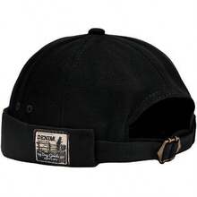 2025 Unisex Brimless Hats Visor-Less Sailor Skullcap Beanies Viral Trucker Green Berets Men Casual Stackable(1pcs ) - màu đen - Xem 7
