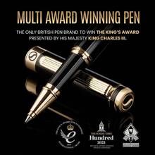 Pen By London - Stunning Black Lacquer Rollerball,  Plating, Schmidt Black Ink Refill, Roller B... - Black - View 3