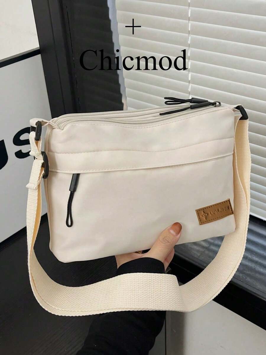 1 Túi đeo chéo chống nước - 1 chiếc Túi đeo chéo bằng nylon thông thường dành cho cả nam và nữ, Dây đeo có thể điều chỉnh, Khóa kéo chống nước, Một túi đeo vai có nhiều ngăn, Màu trơn, Lớp lót bằng polyester, Thích hợp để mua sắm, ví, túi xách, Phụ nữ trẻ, Sinh viên đại học, Cặp đôi mới cưới, Nhân viên văn phòng. Lý tưởng cho văn phòng, trường đại học, Công việc, Kinh doanh, Đi làm, Hoạt động ngoài trời, Du lịch và Đi bộ đường dài.