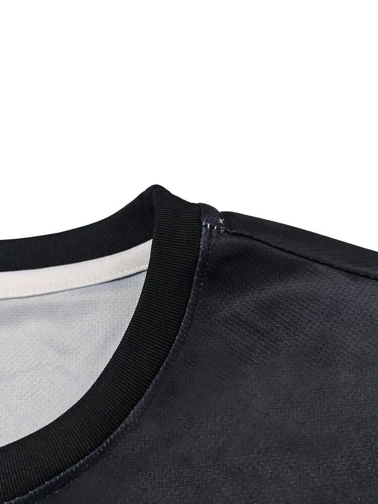 Áo bóng đá đội trẻ Boca màu xanh & Áo bóng đá nam & Áo thể thao cổ tròn thoải mái & Áo bóng đá mềm nhẹ thoải mái & Phù hợp cho thi đấu bóng đá, tập luyện bóng đá, mặc thường ngày và lễ hội & Quà tặng cho người khác - màu đen - Xem 4