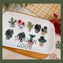 12片/10片/6片/4片/2片/1片 人造植物叶子冰箱贴，趣味厨房和办公室装饰，适用于白板和冰箱，节日礼物，理想礼物，情人节礼物，圣诞节礼物 - 龜竹仙人掌 - 查看 5