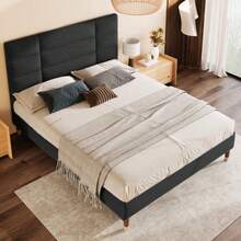 Bed Frames - Black + Solid Wood + 140cm*200cm - 查看 1
